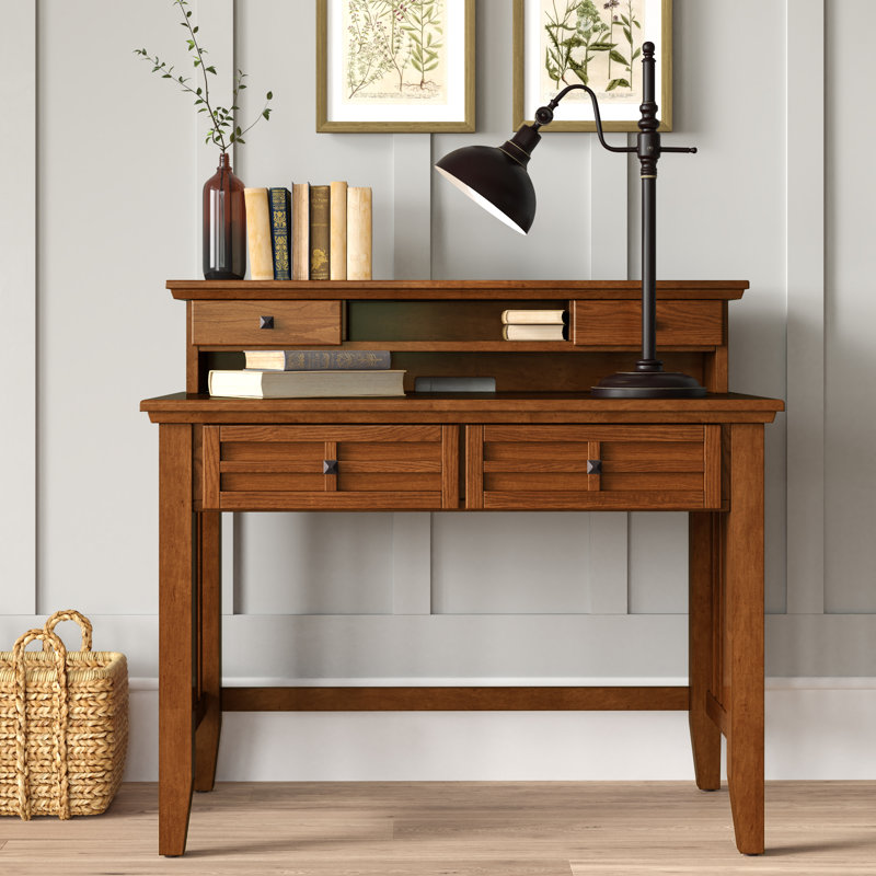 Finney Solid Wood Executive Desk with Hutch & Reviews Birch Lane